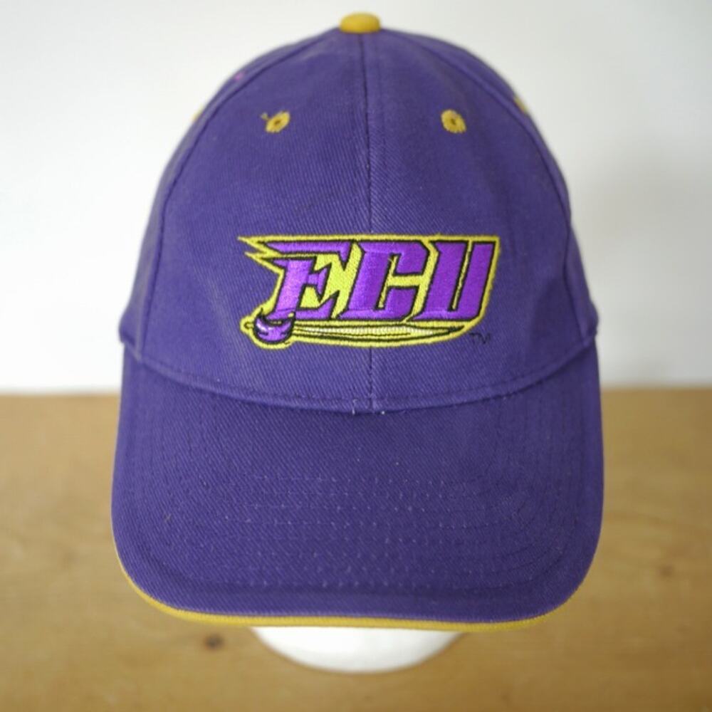 ECU PIRATES Officially Licensed College Sports Purple Gold 100% Cotton Ball Cap